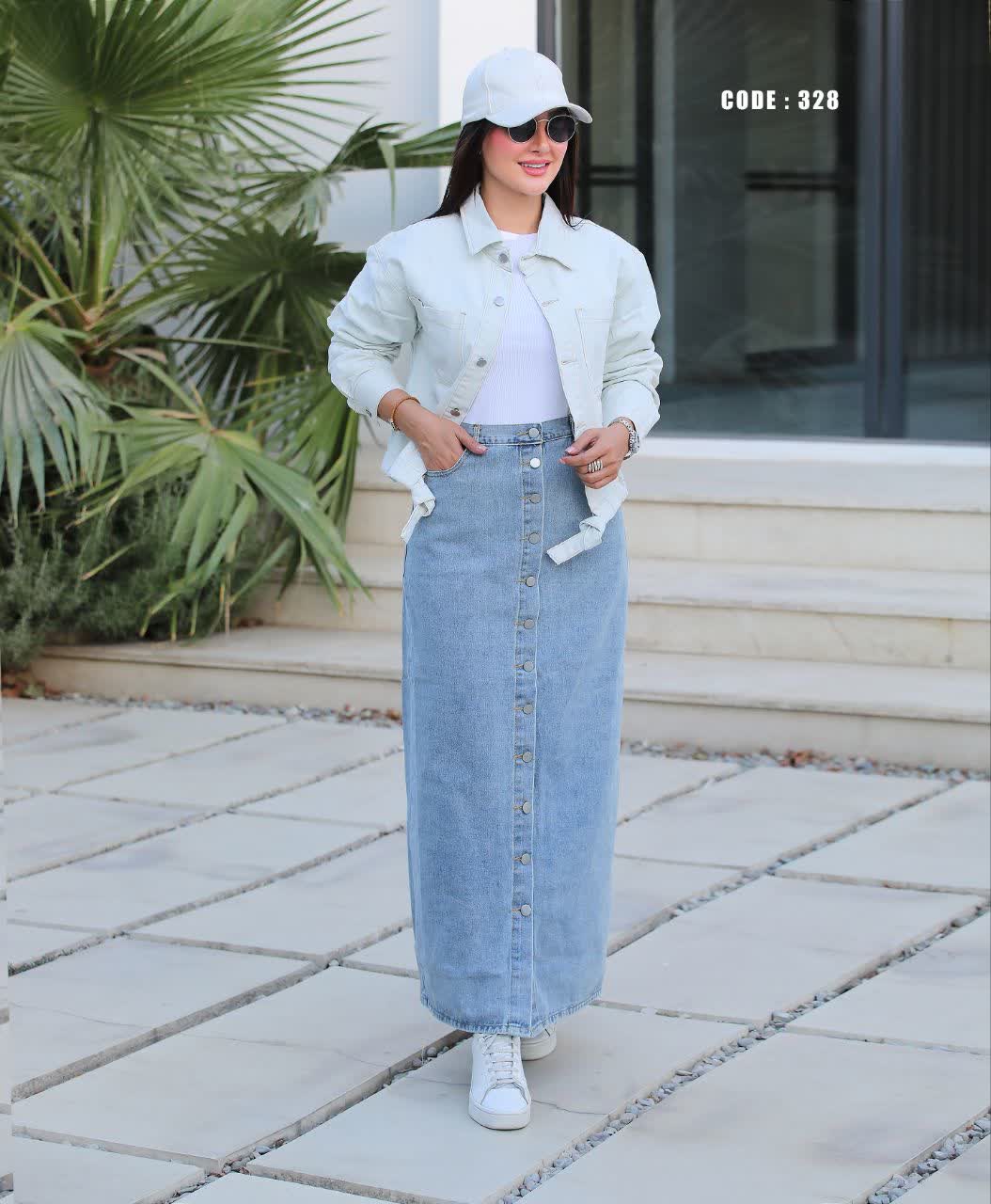 ست کت ودامن جین  ترک لند328