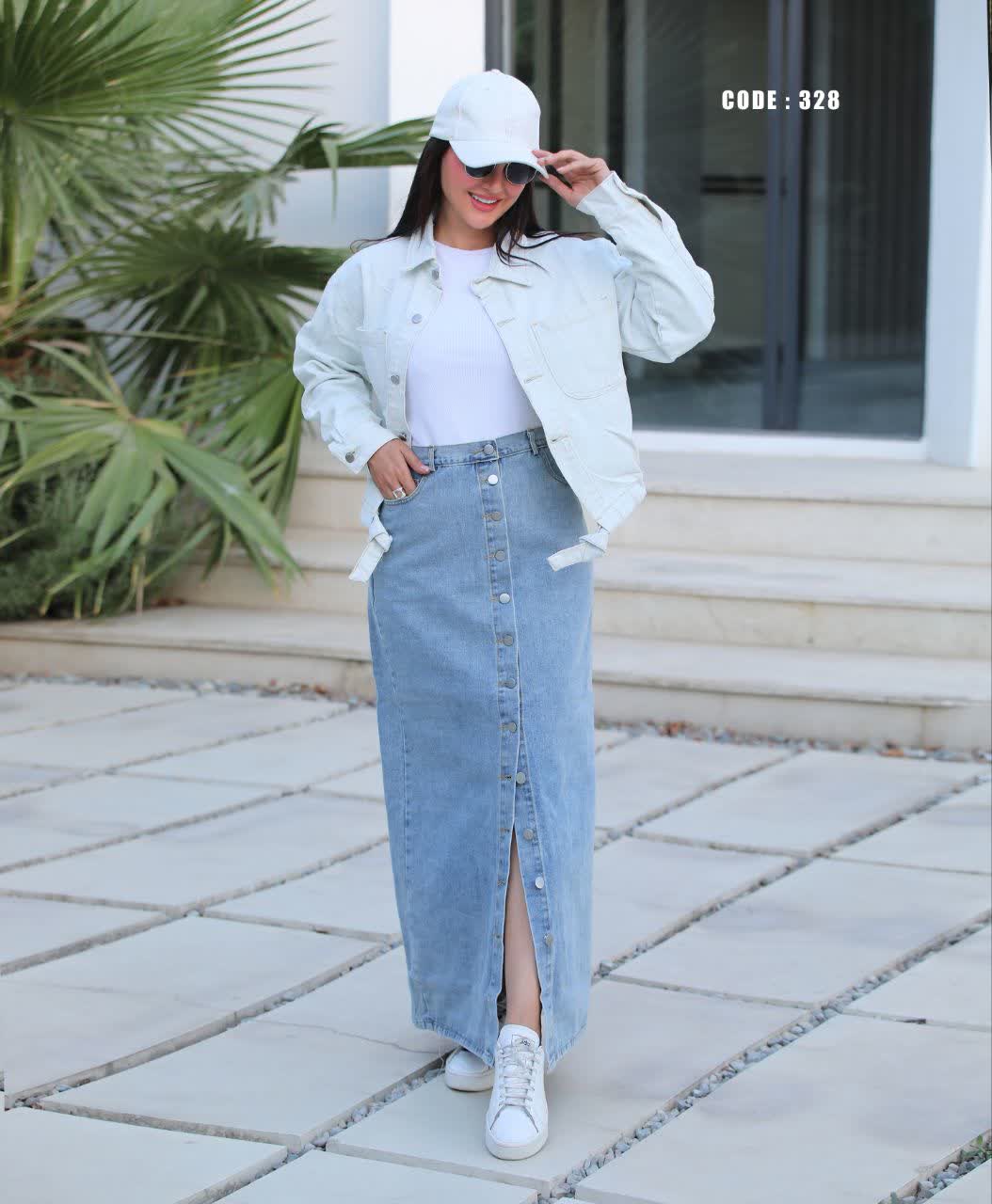 ست کت ودامن جین  ترک لند328