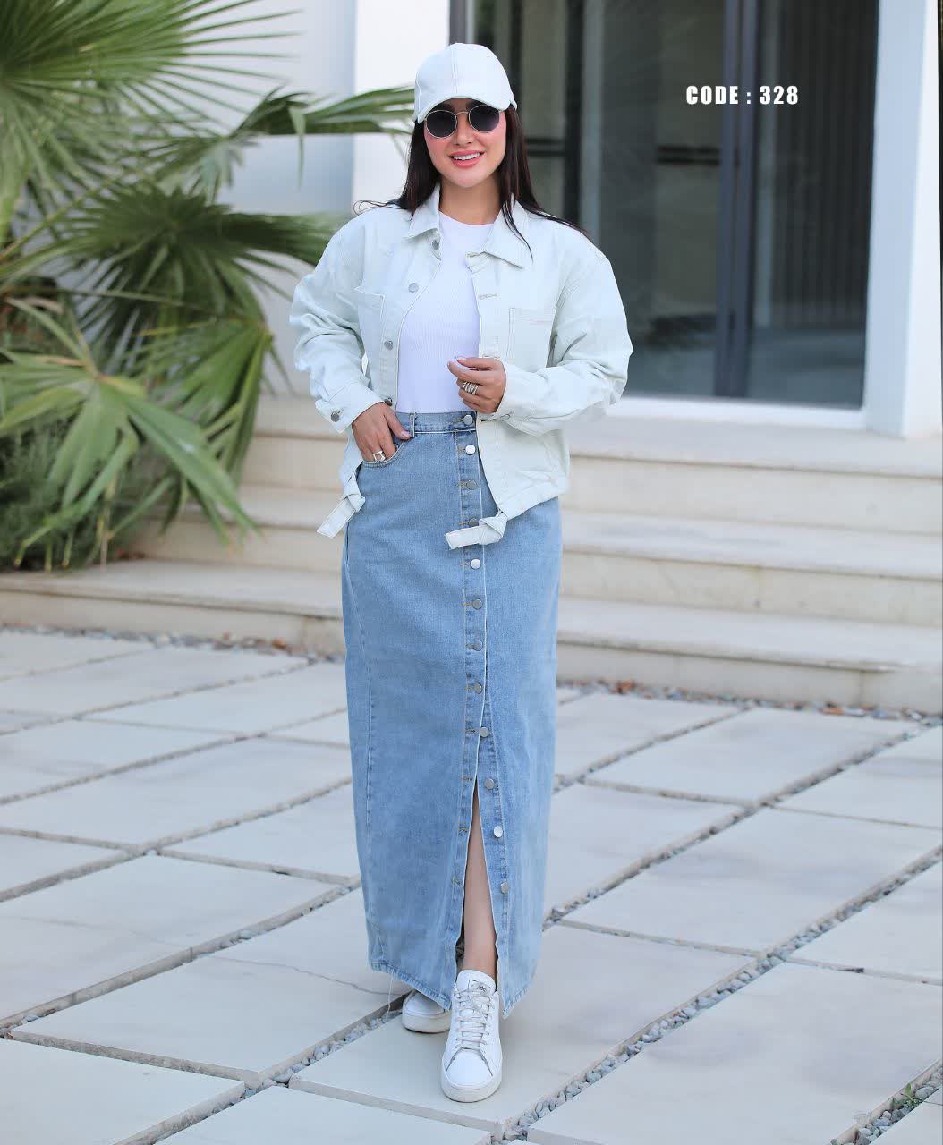 ست کت ودامن جین  ترک لند328